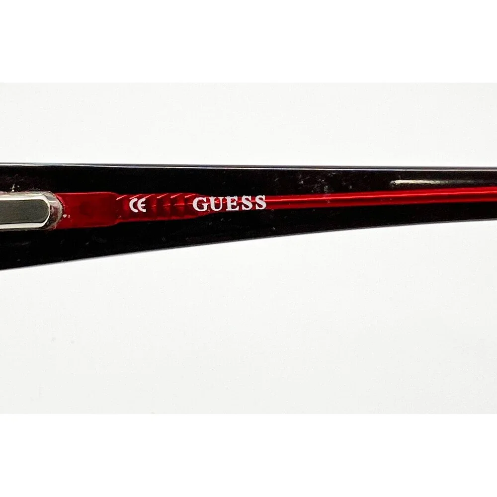 Guess Eyeglasses Frames Womens Black Red GU 1564 BLKRD Rhinestone 52-16-135